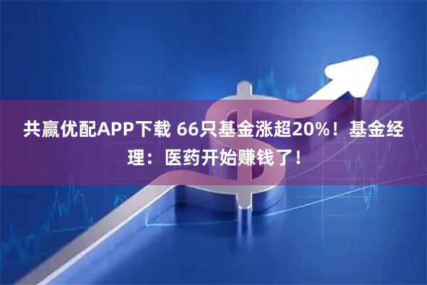 共赢优配APP下载 66只基金涨超20%！基金经理：医药开始赚钱了！